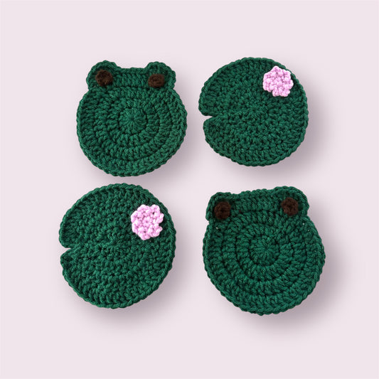 Frog & Lily Pad Coaster Set